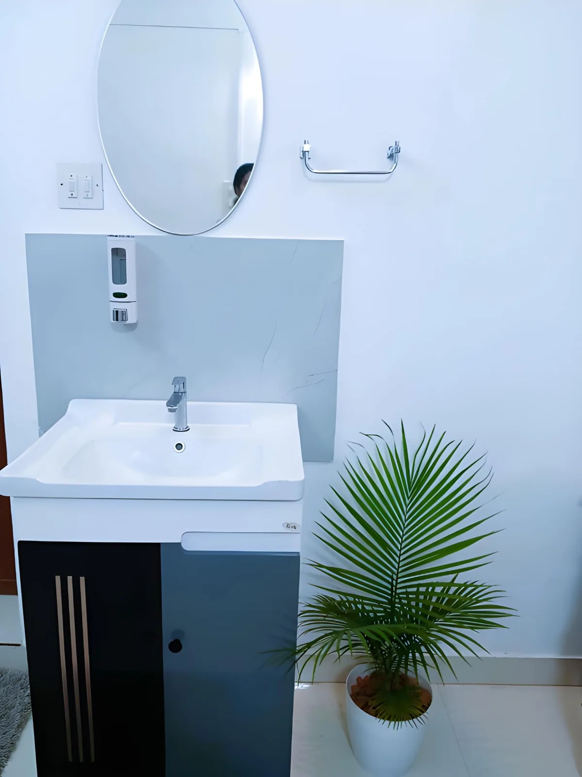 Wash basin beside the dining area