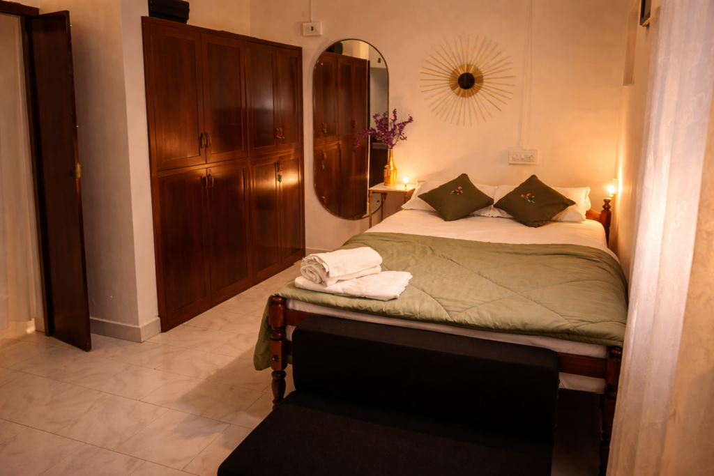 Budget Homestay next to back water and beach